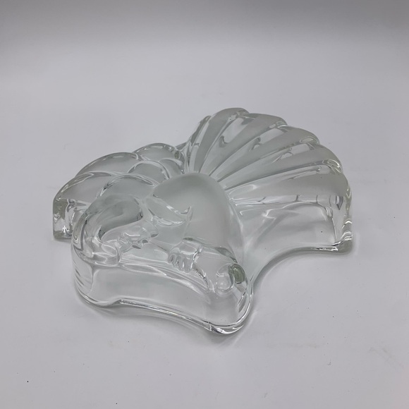 MIKASA Christmas Archangel Clear Frosted Crystal Glass Candy Nut Trinket Dish - Picture 11 of 13